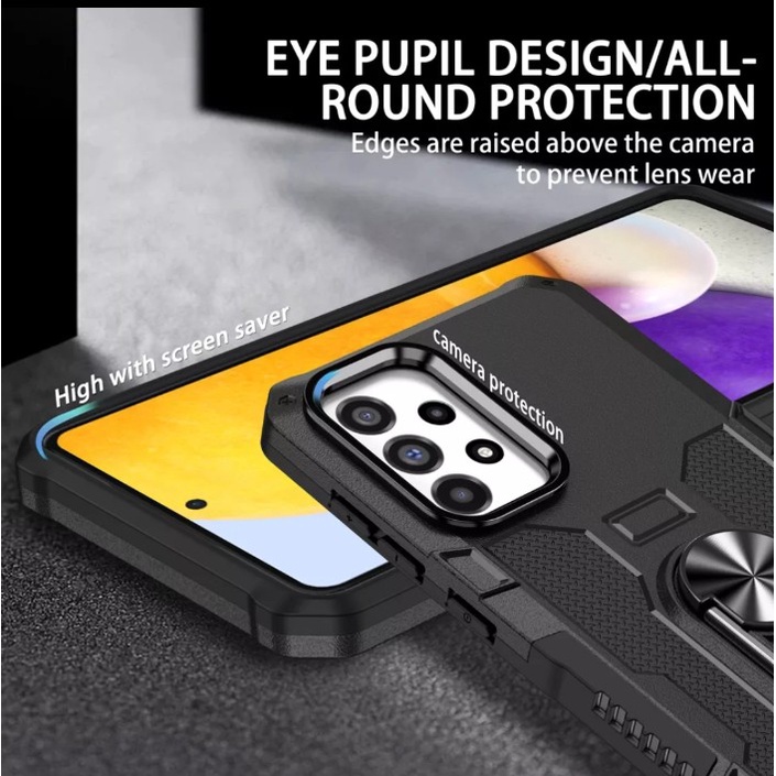 Case Armor New SAMSUNG GALAXY A23 5G Iring Cincin Magnetic Kesing Hp Protect kamera Premium Hard Case Standing Robot Pelindung Kamera