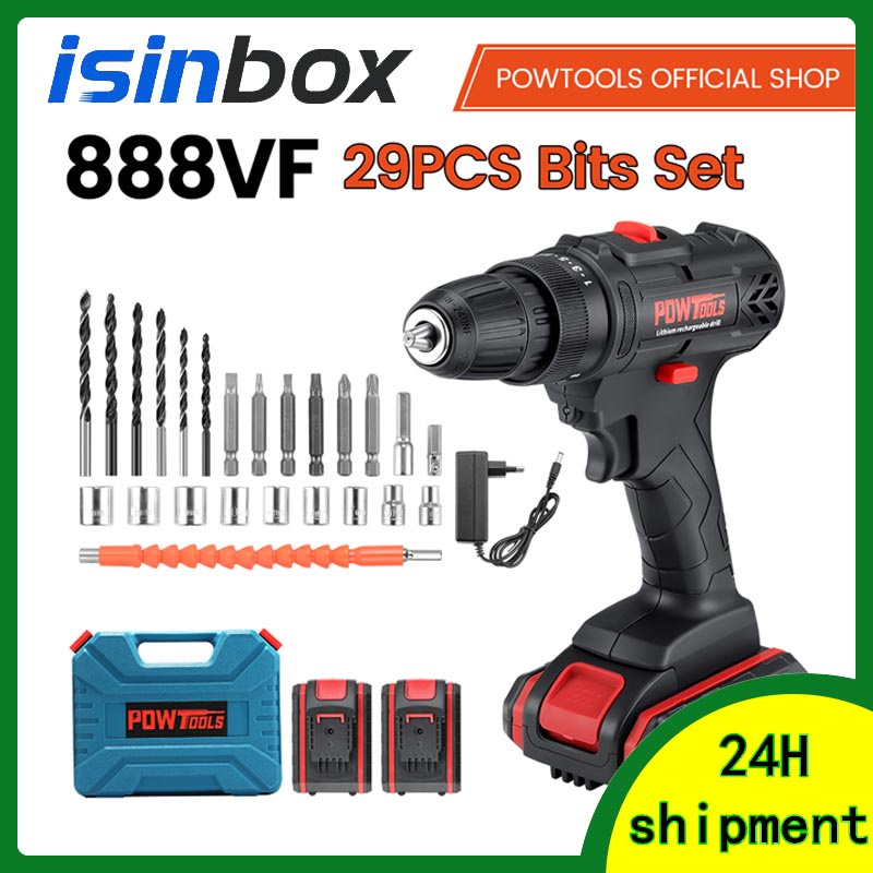 888VF Mesin Bor Baterai Tangan Cordless Drill Battery impact drill Cordless Electric Drill Impact Cordless Electric Drill 25+1 Cordless Impact Drill Driver