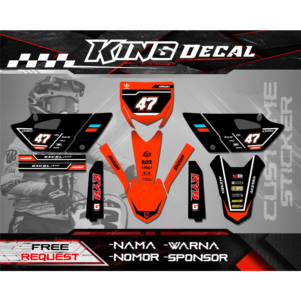 DECAL YZ 85 NEW BEBEK STIKER YZ STIKER GTX DECAL RBT STIKER RBT