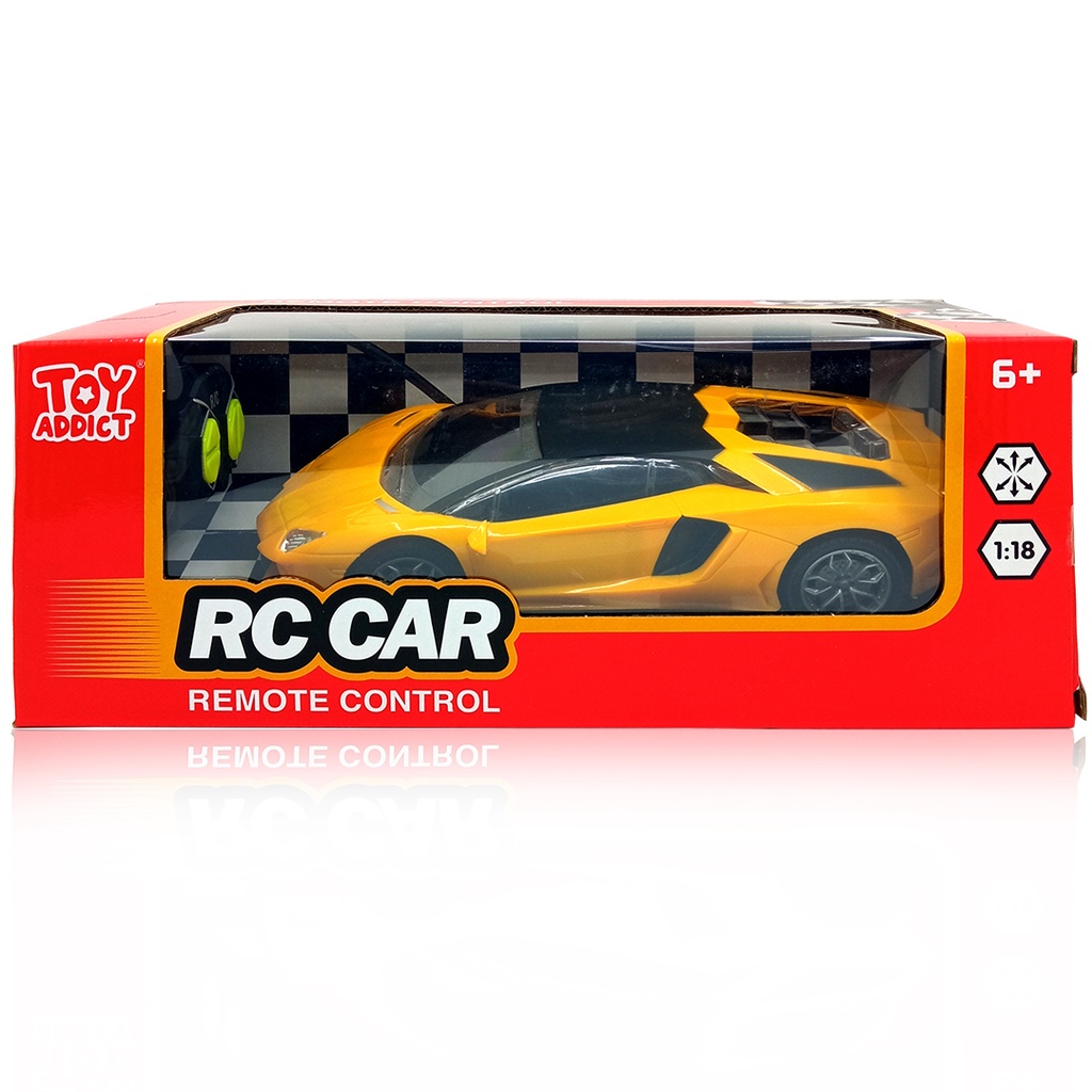 Toy Addict RC Car Lamb0rghini Kuning Mainan Mobil Remote Control