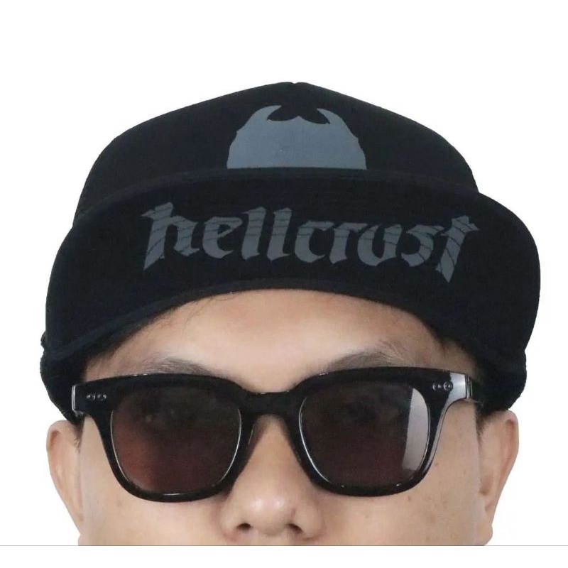 Original Topi metal Hellcrust topi jaring /topi metal/topi band