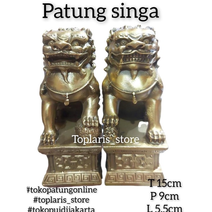 Patung Kirin Chilin Kilin Kuningan Padat Import 022