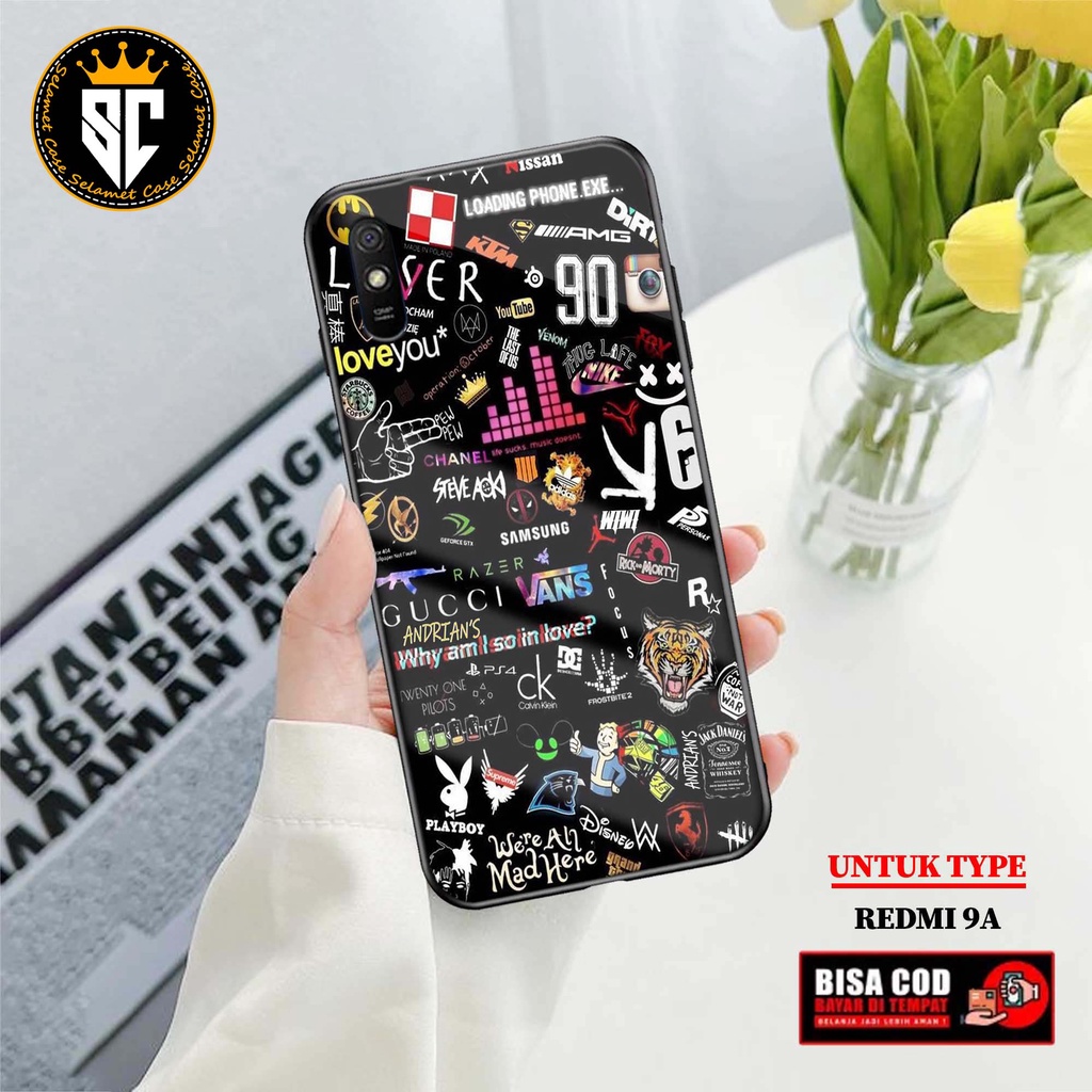 Case Xiaomi Redmi 9A Casing Xiaomi Redmi 9A Selamet Case [SRBK] Softcase Glass - Hardcase Glossy - C