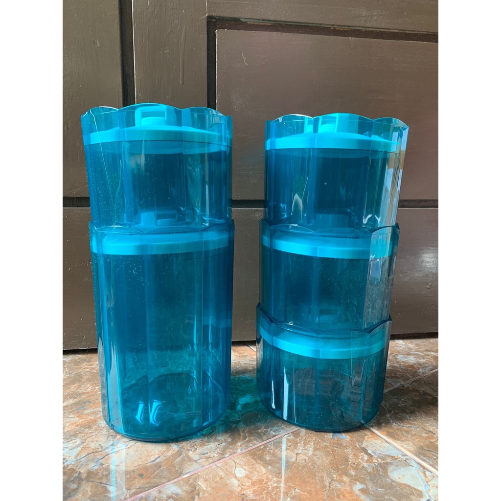 Counterpart Set Dapat 5 Toples | Tupperware | Toples Set Warna Tosca