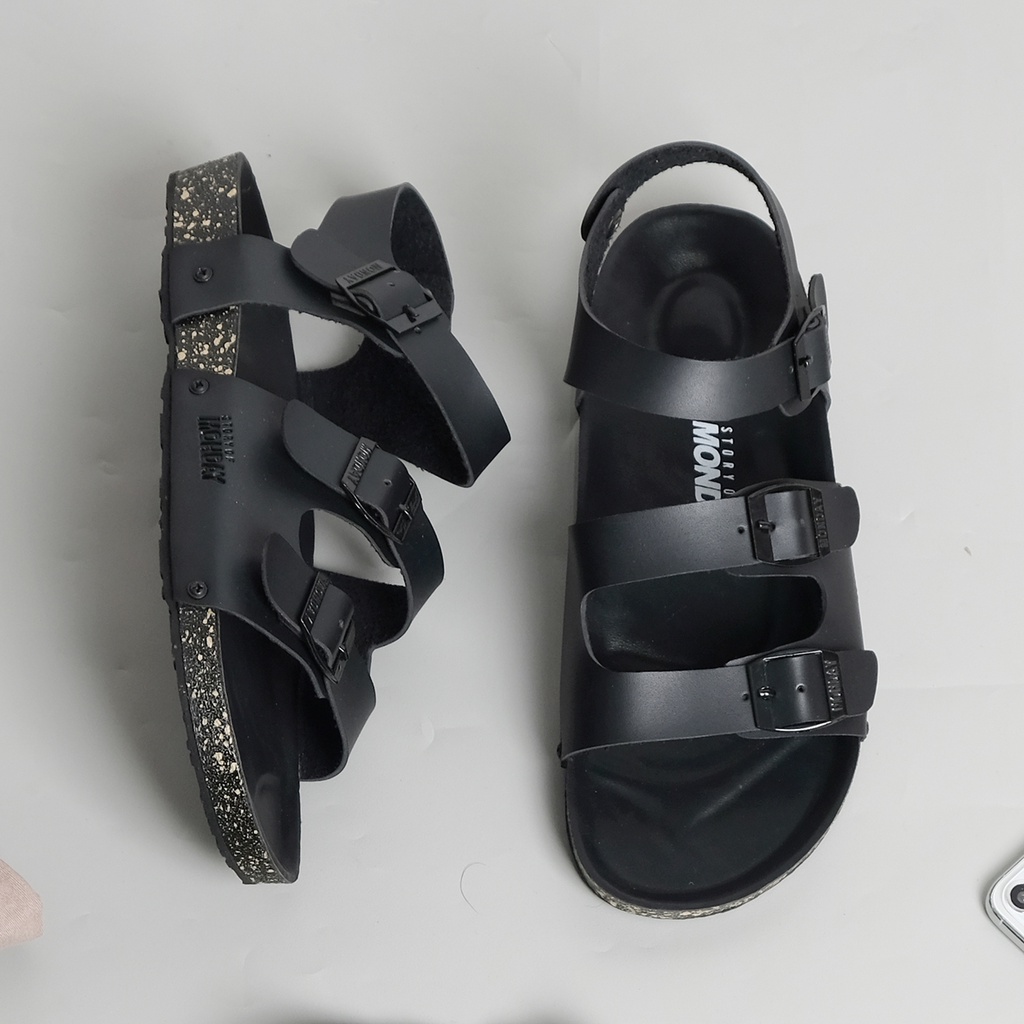 SWING BLACK |ManNeedMe x Monday| Sandal Jepit Pria Casual ORIGINAL