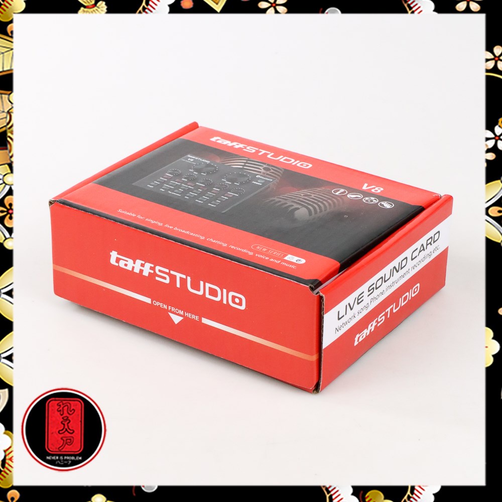 TaffSTUDIO Bluetooth Audio USB External Soundcard Live Broadcast - V8 - Black