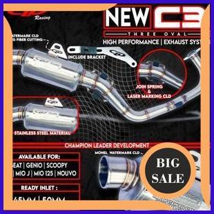 KNALPOT CLD RACING TIPE C3 NEW OVAL MIP J MIO 125 MIO M3 SOUL GT FINO FI XRIDE GEAR 125 FREEGO 1M4R2