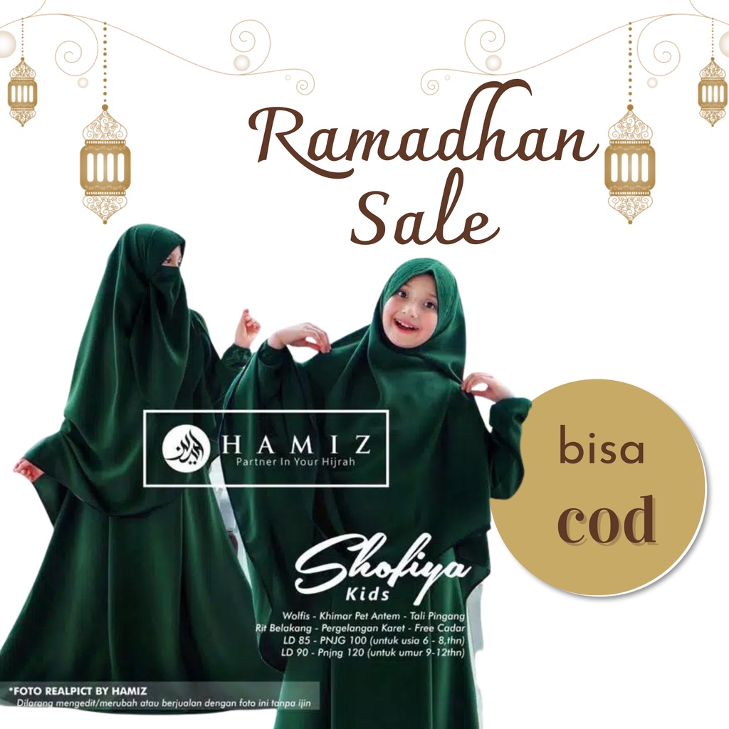 Favorit Gamis Muslim Anak Perempuan Umur 7 - 15 Tahun Terbaru Baju Anak Muslim Set Hijab Dan Cadar