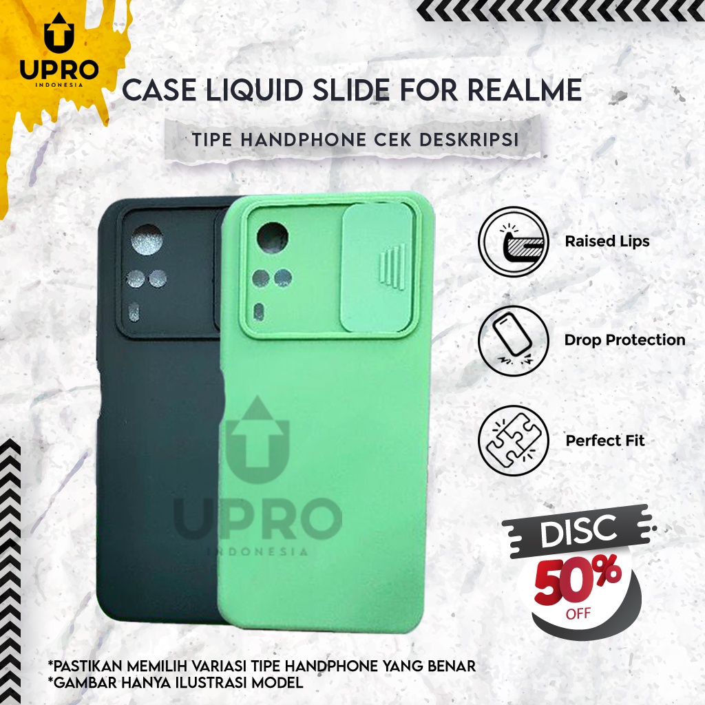 Case Vivo Y12 Y15 Y17 Y51 Y51A Y53s V23e X50 X50 Pro Softcase Slide Camera Liquid Silicone