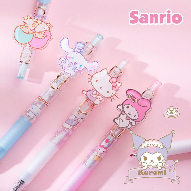 GP Pulpen Gel Desain Kartun My Melody Kuromi Cinnamoroll Kitty Sanrioed Untuk Stationery Kantor/PULPEN MIKA