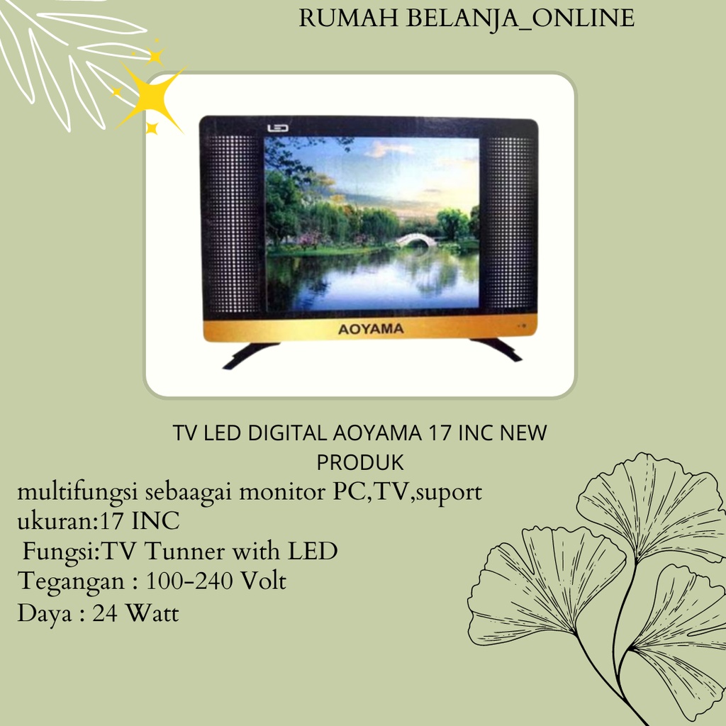 TV LED DIGITAL AOYAMA 17 INC NEW PRODUK