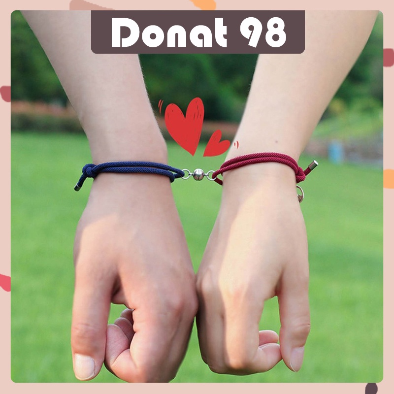 Gelang Couple Tali Magnet Attract Persahabatan Tangan Wanita Bracelet / Gelang Couple Unisex
