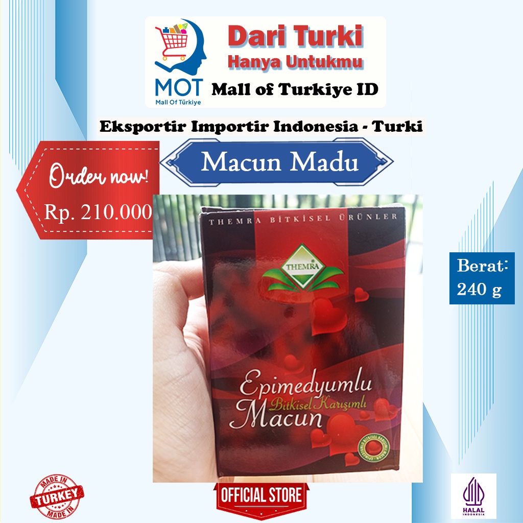 Madu Turki | Epimedyumlu Macun 100% original Turki - 240 gr