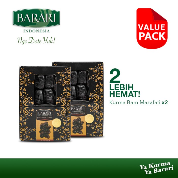 

Kurma Barari Bam / Mazafati 625Gr - 2Pcs