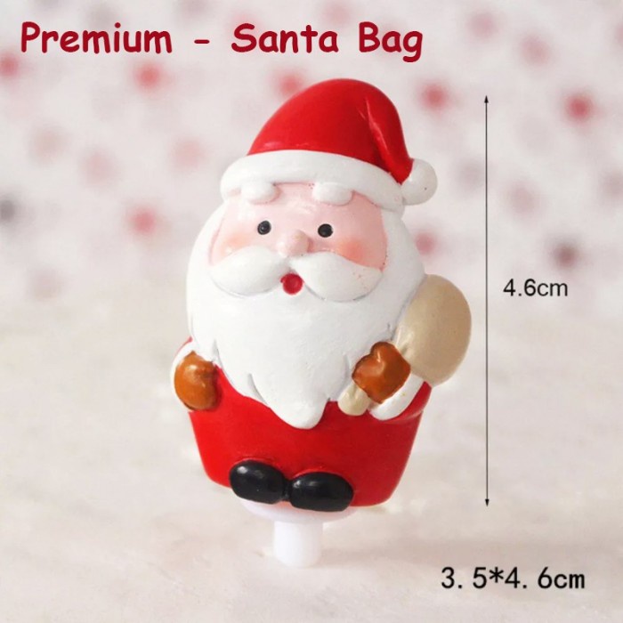 Hiasan Kue Natal PREMIUM Santa Snowman Cake Topper Christmas Pohon Natal Xmas Decoration Christmas Tree Wreath Mistletoe Pudding Cupcake Hiasan Pita Babymaniashop