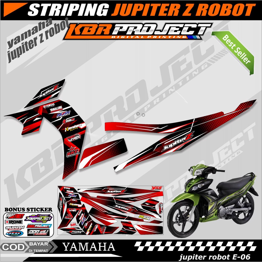 JUPITER Z ROBOT 2003 STIKER MOTOR KEREN Stiker Striping(JUPITER Z ROBOT 2003) Lis Variasi Stiker Mot