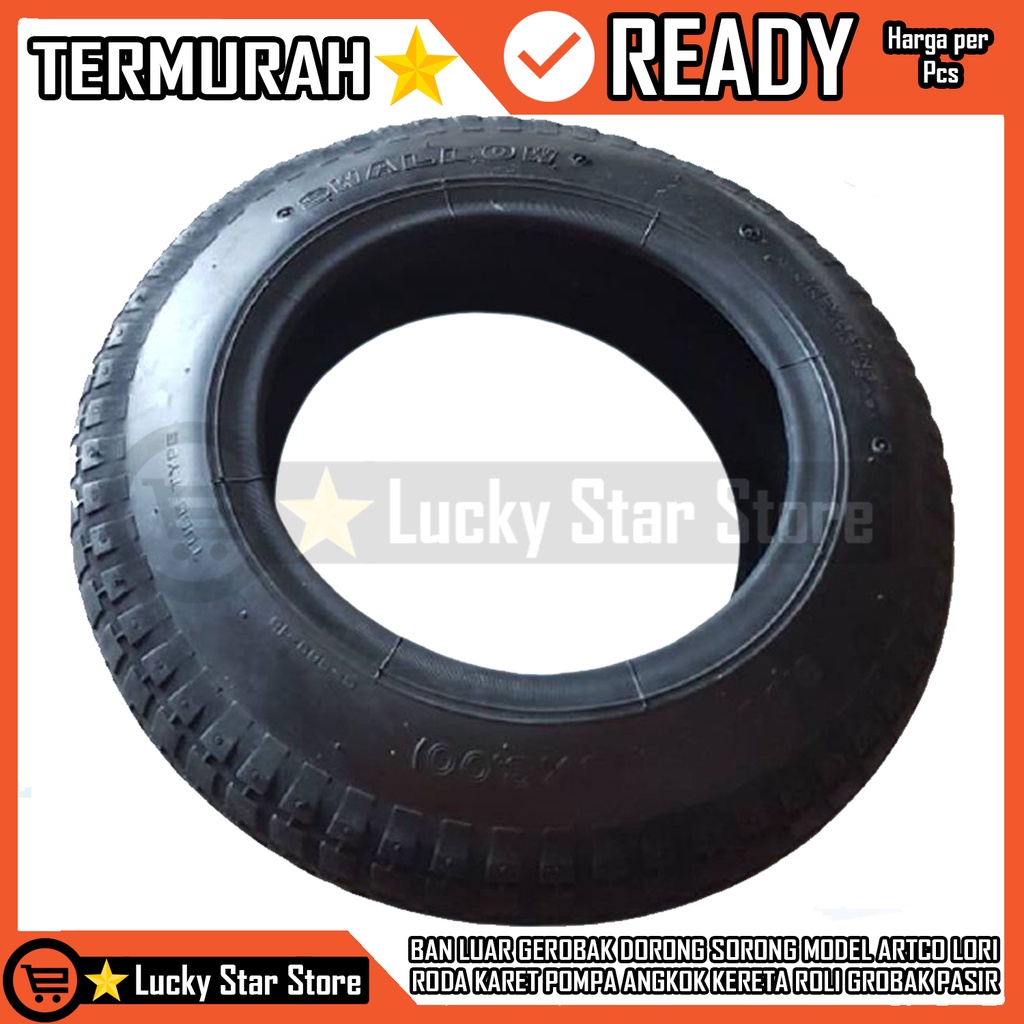 BAN LUAR GEROBAK PASIR DORONG SORONG LORI RODA REFILL KERETA  GROBAK KARET ROLI POMPA ANGIN COR BANG