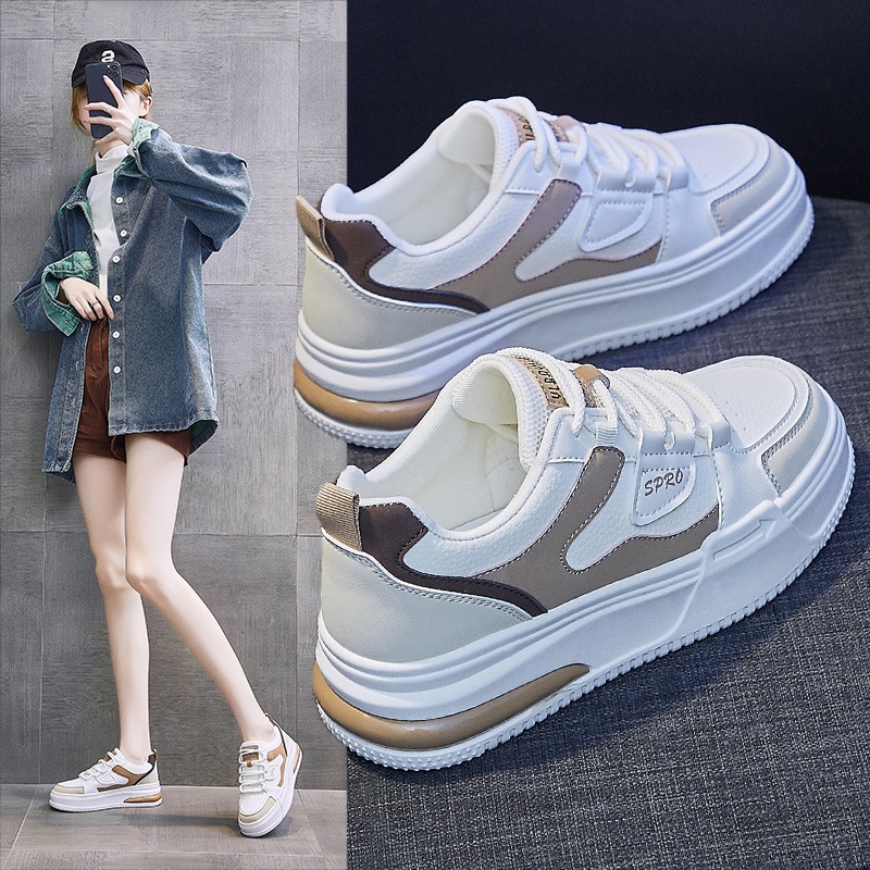 DENDEN.ID Sepatu Sneaker Putih Wanita Fashion Korea Sepatu Casual Import 1050