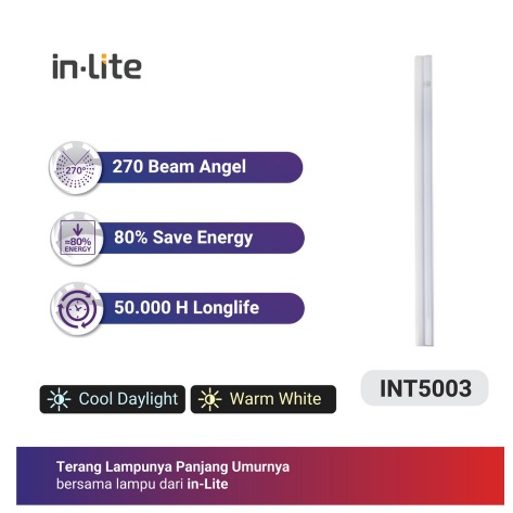 Lampi Led T5 Inlite 20 Watt INT5003 - Putih