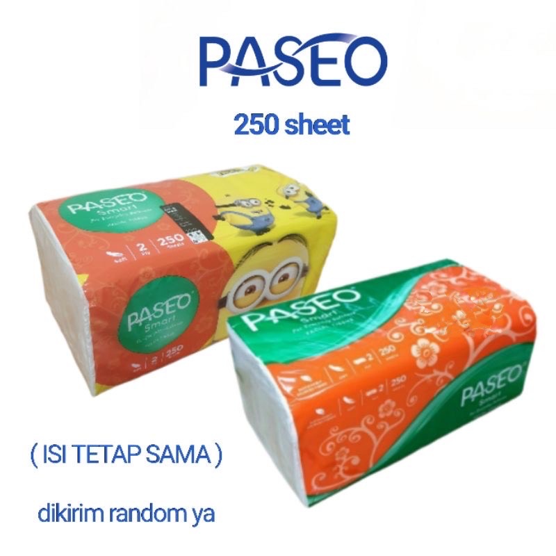 tissue / tisu paseo smart 250 sheets facial tissue