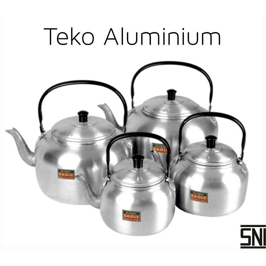 Teko Cor Ge Kettle Ketel Ceret Gagah Hitam Air Minum Teh Teko Cor Alumunium Uk 20,22,24,26,28Cm