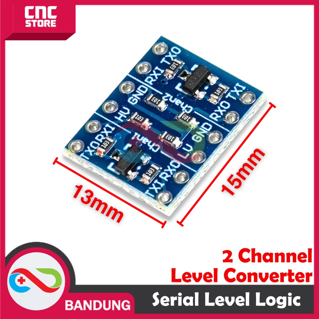 2 CHANNEL I2C SPI TTL SERIAL LOGIC LEVEL CONVERTER 3.3V 5V TTL