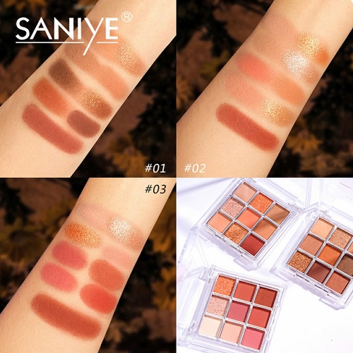 SANIYE BPOM 9 Colors Eyeshadow Palette Matte Shimmer E0925