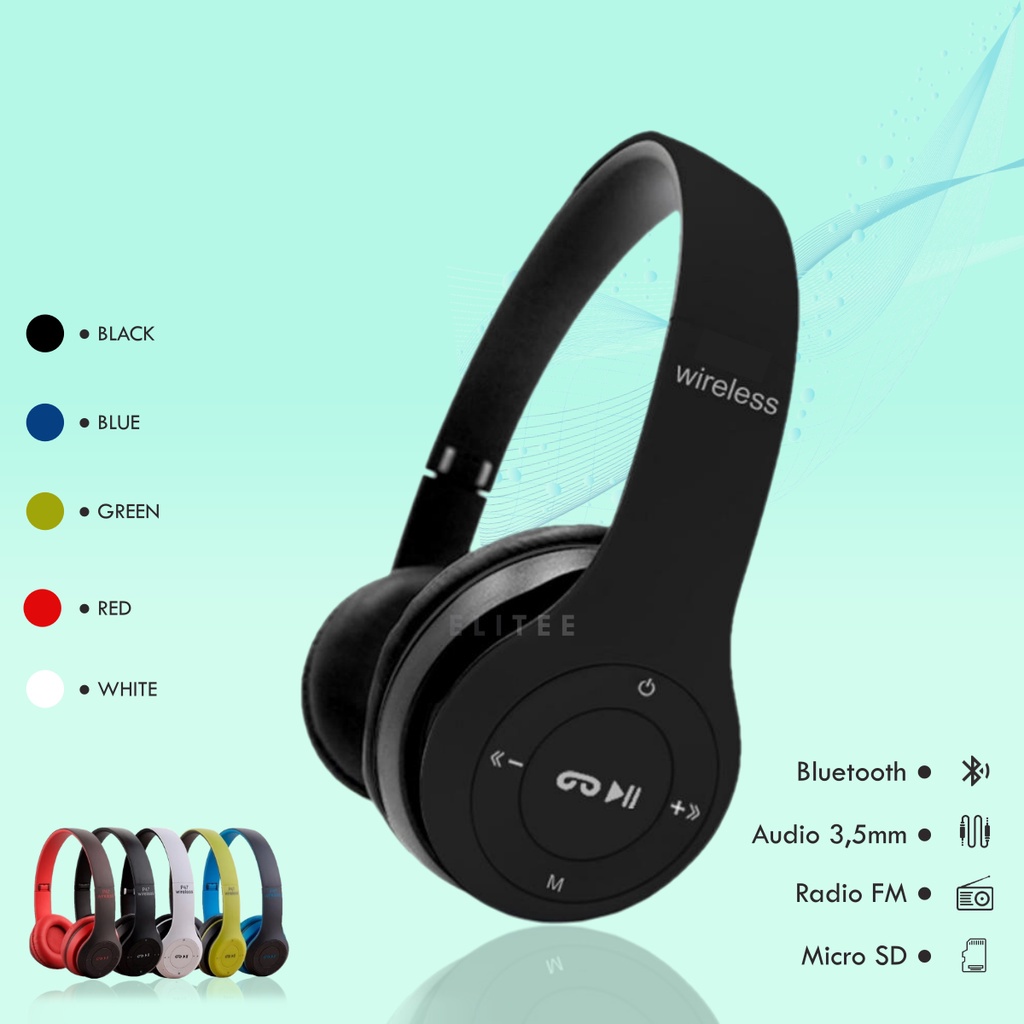 HEADPHONE BLUETOOTH P47 Pure Bass | Headset Bluetooth P47 PRO BY SMOLL