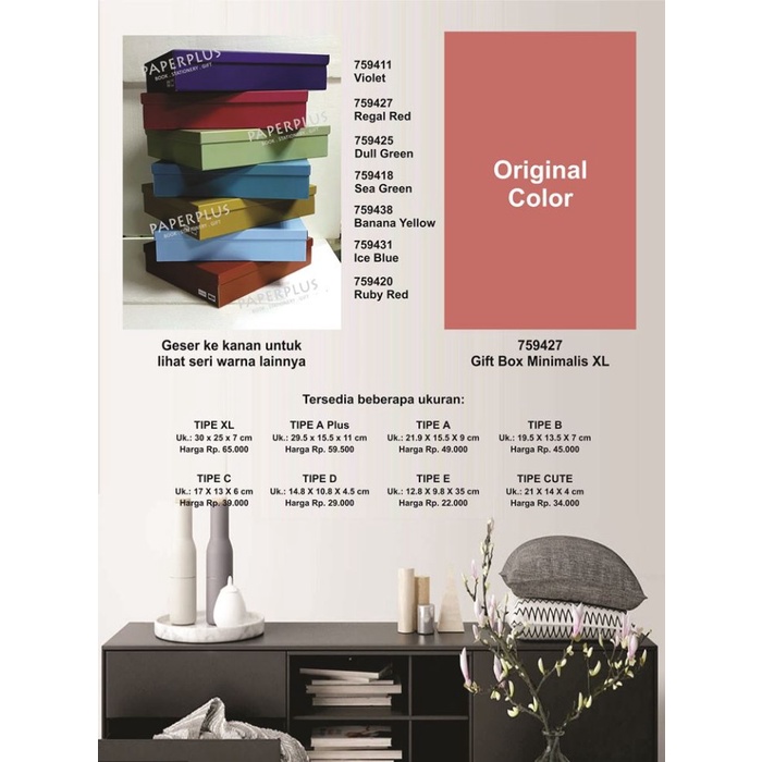 

Terlaris Kotak Kado/Kotak Hadiah/Gift Box Minimalis Xl_Spectra Regal Red