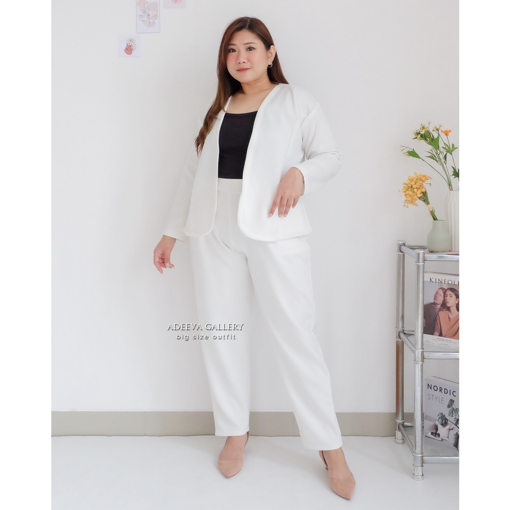 ADEEVA Formal Setelan Blazer Celana Scuba