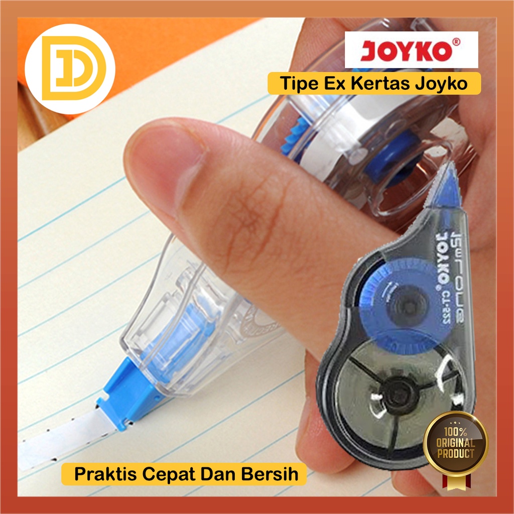 

Tipe Ex Kertas Joyko 12 m Correction Tape Penghapus Pulpen Pensil Spidol Tip x Pita Multifungsi Murah Original Berkualitas