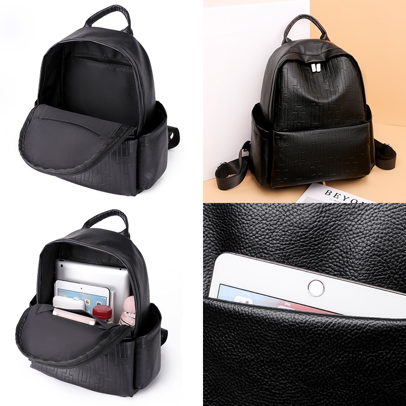 TAS RANSEL WANITA SEKOLAH KULIAH KERJA KOREA BRANDED KULIT PREMIUM ROSEDALE TA748B5 BACKPACK REMAJA KEKINIAN GENDONG PUNGGUNG HITAM BATAM CEWEK MURAH FASHION