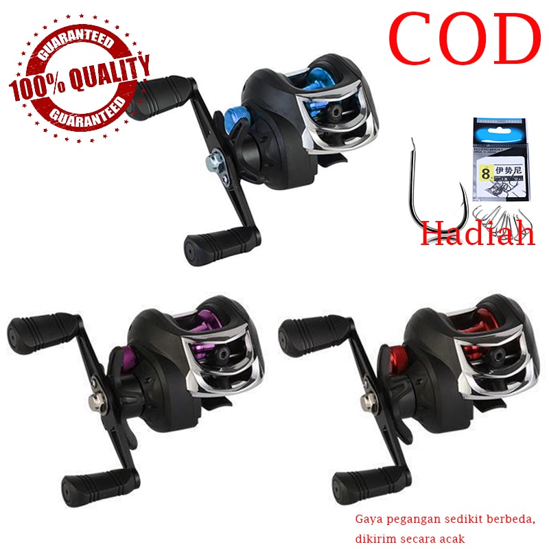 Baitcasting Reel 2-8kg Max Drag grosir 7.2:1 Reel pancing lemparan panjang gulungan pancing wire cup