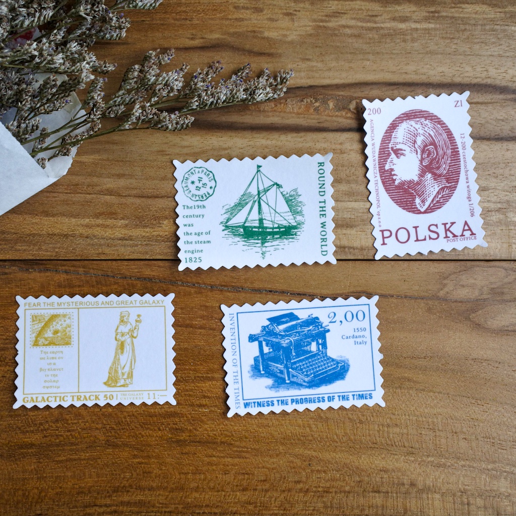 

sticker perangko vintage by palka kreatif