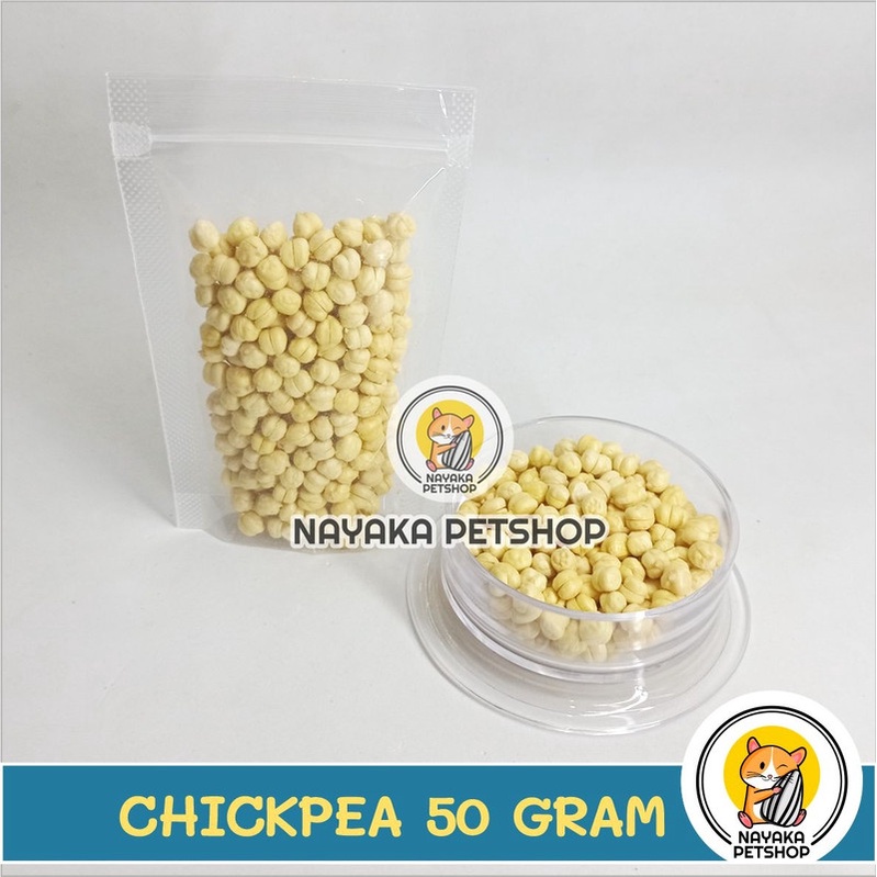 Camilan Hamster Kacang Chickpea 50 gram Cemilan Kacang Arab Ekstra Food Camilan Hewan