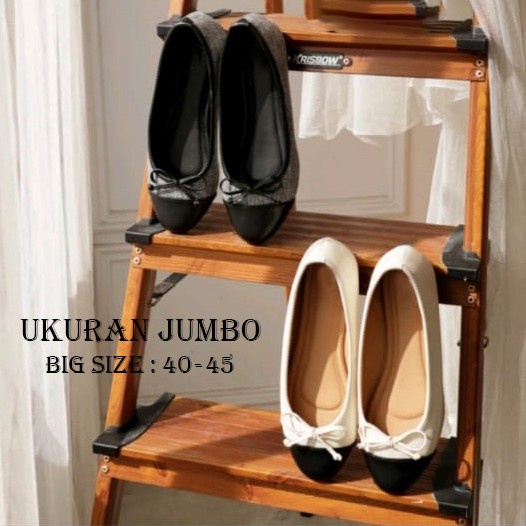 NAOMI X ZAGIB BIG SIZE | Sepatu Wanita Ukuran Besar Jumbo 40-45 Flat Shoes Casual Kerja Style
