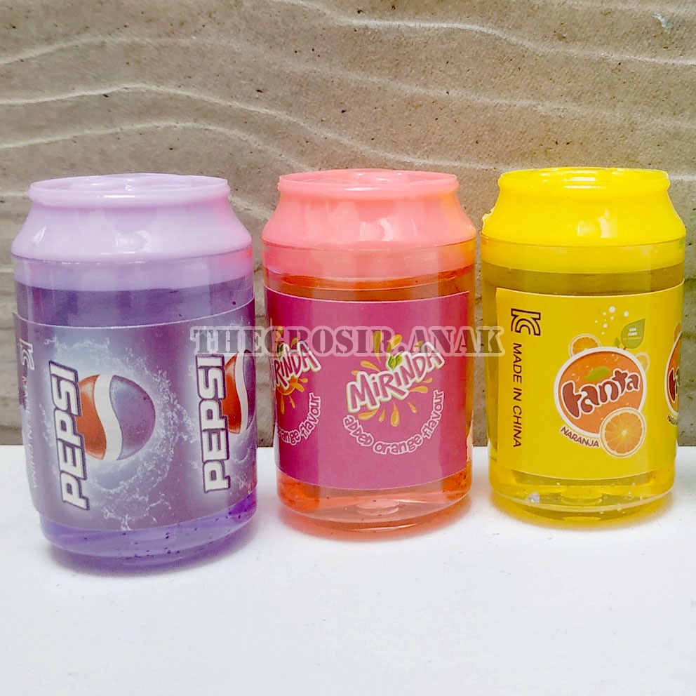 MURAH!!! SLIME CLEAR JELLY BOTOL SODA STARLUCKS SPRITE FANTA COLA STARBUCKS WARNA RANDOM