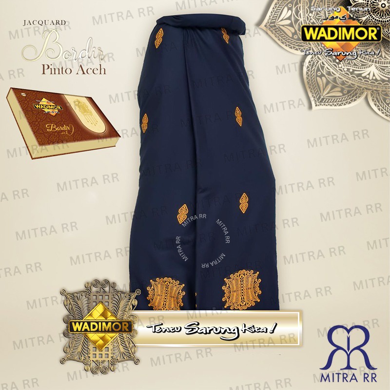 Sarung Wadimor Jacquard Bordir Pintu Aceh | Sarung Tenun Dewasa Original | Sarung Tenun Dewasa Motif Timbul Satuan Grosir