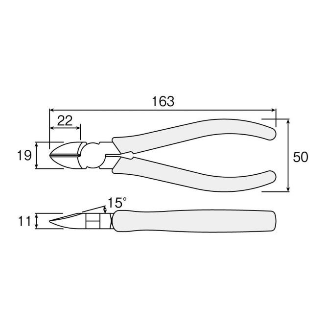 Tang Potong Diagonal Cutter Hozan N-12