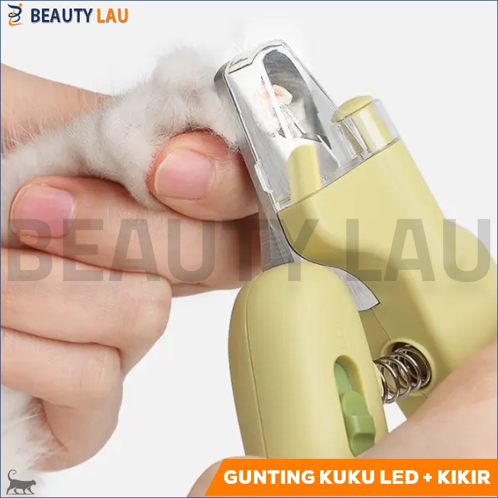 GUNTING KUKU KUCING ANJING LED UV LIGHT PREMIUM + KIKIR KUKU KUCING ANJING PET NAIL CLIPPER