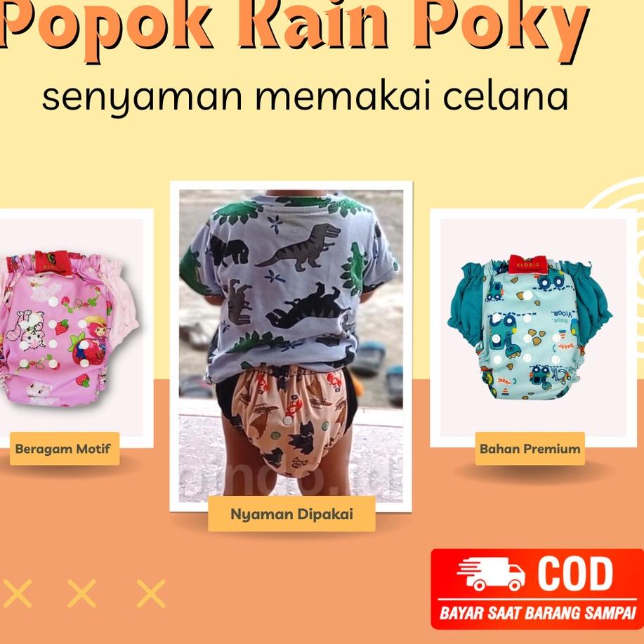 ♔ Clodi POKY-Premium Paket TRIPLE BONUS POPOK KAIN BAYI & ANAK Berkancing Cloth Diaper Bayi Dapat Di