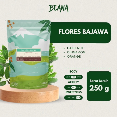 

Flores Bajawa Arabica Coffee Roasted Beans | Biji Kopi Bubuk 250gr - Beana Roastery Semarang