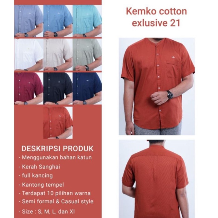 Kemko Abiyu Ce.21 | Koko polos | Kemeja Polos