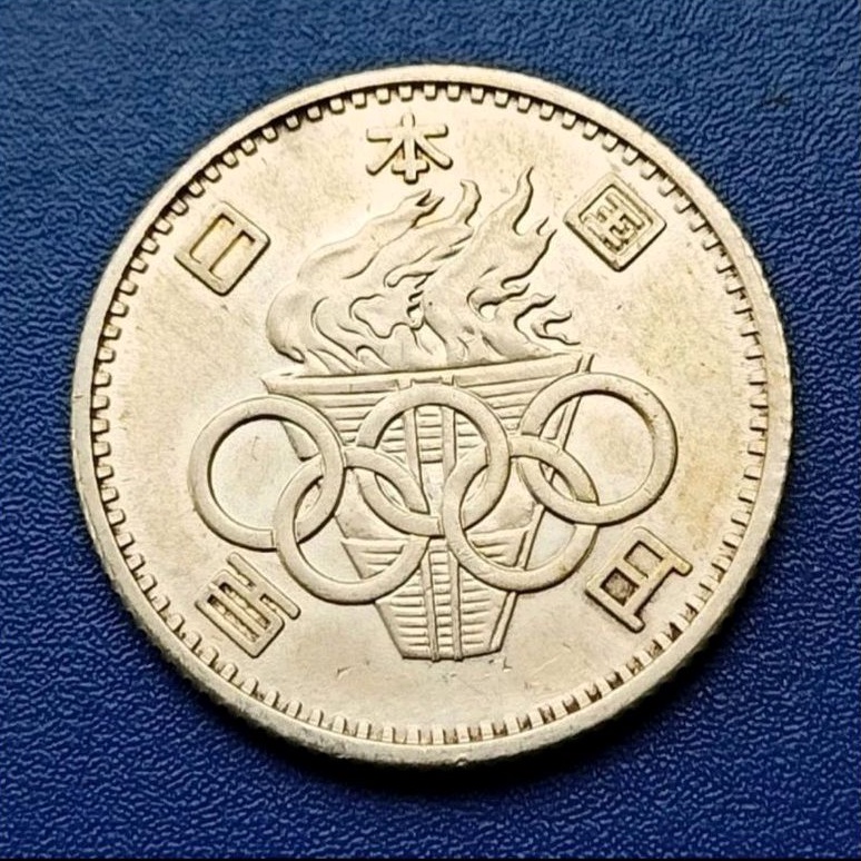 Koin Perak 100 Yen Jepang 1964 Olimpiade Tokyo