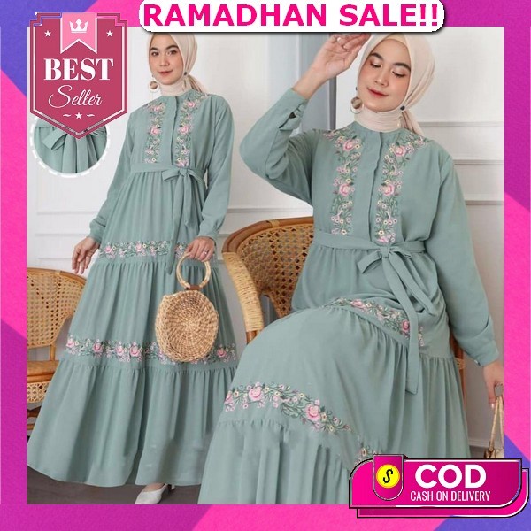 (Model Terbaru) Size S-M,L,Xl,Xxl / Gamis Tasya Premium Silk Kebaya Kekinian Remaja 2023 / Gamis Kon