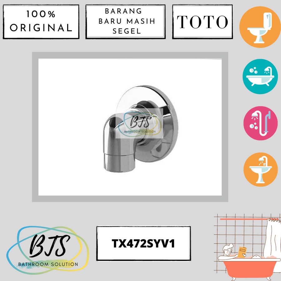 Sambungan pipa shower/wall outlet TOTO TX472SYV1/ TX 472 SYV1/TX472 SY