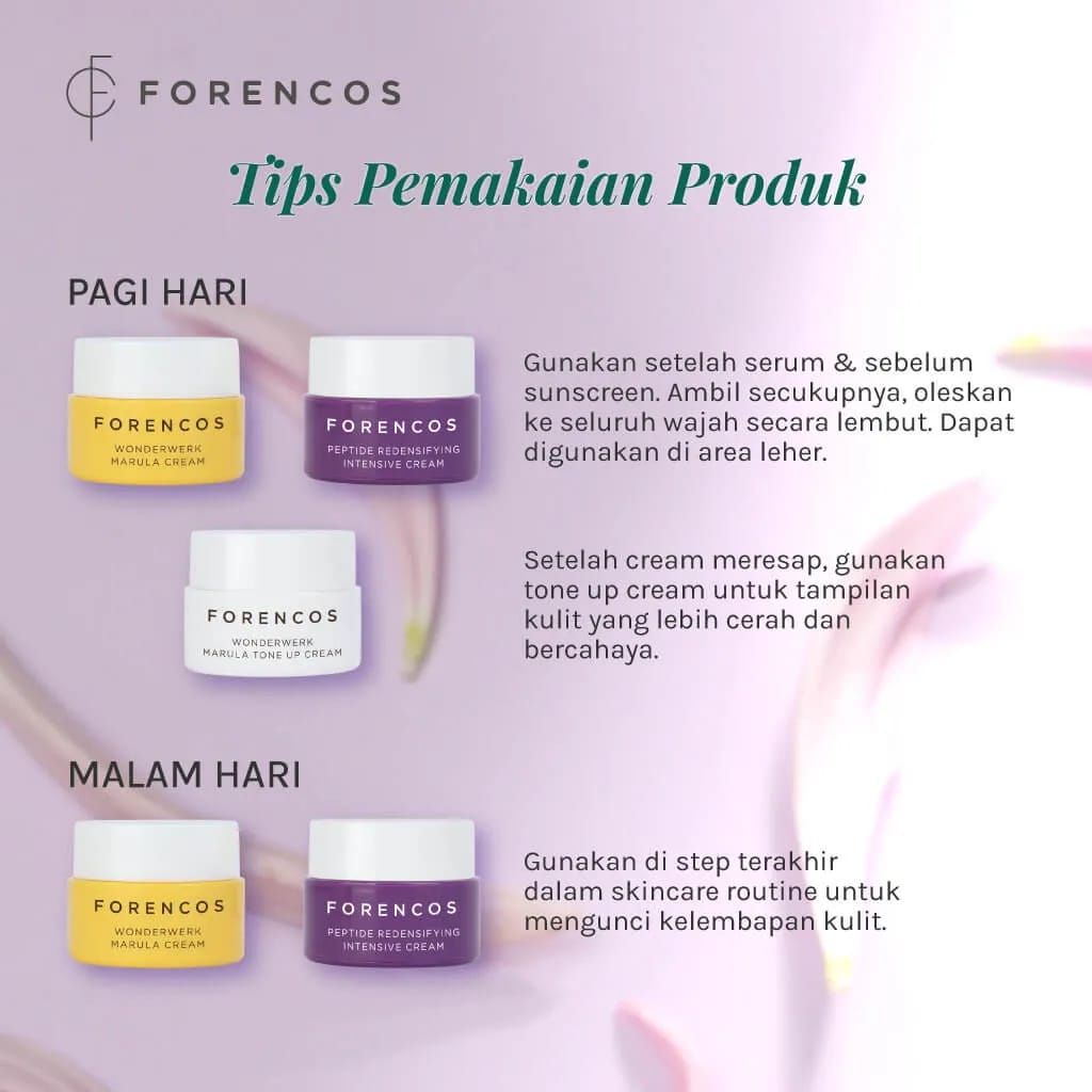 Forencos Peptide Cream, Wonderwerk Tone up Cream, marula cream, Mini Cream Set