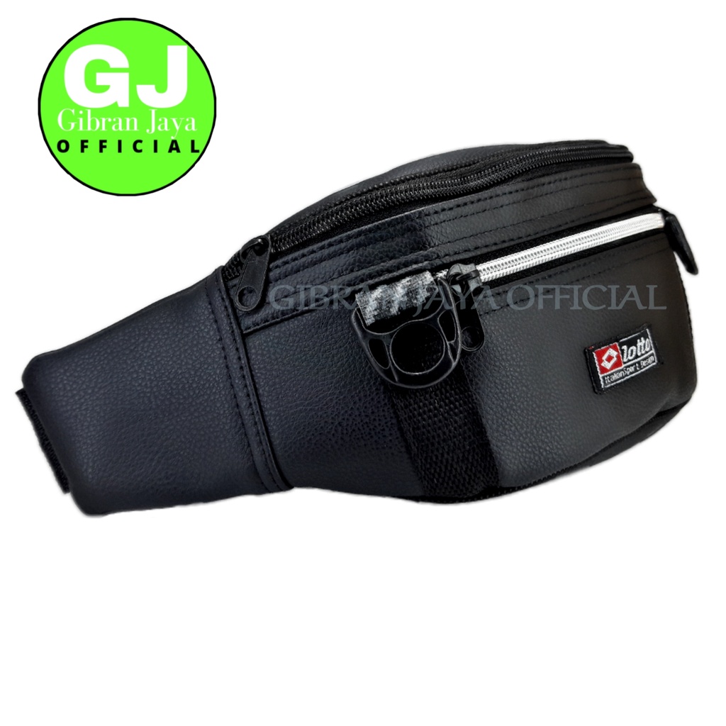 Waistbag Tas Selempang Hitam Pria dan Wanita Waterproof