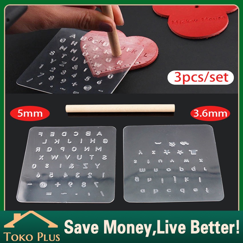 

3Pcs DIY Leather Craft Tool Letter Stamping Capital Lowercase / DIY Punch Leather Stamping Capital Lowercase Stamping Set Punch Kit