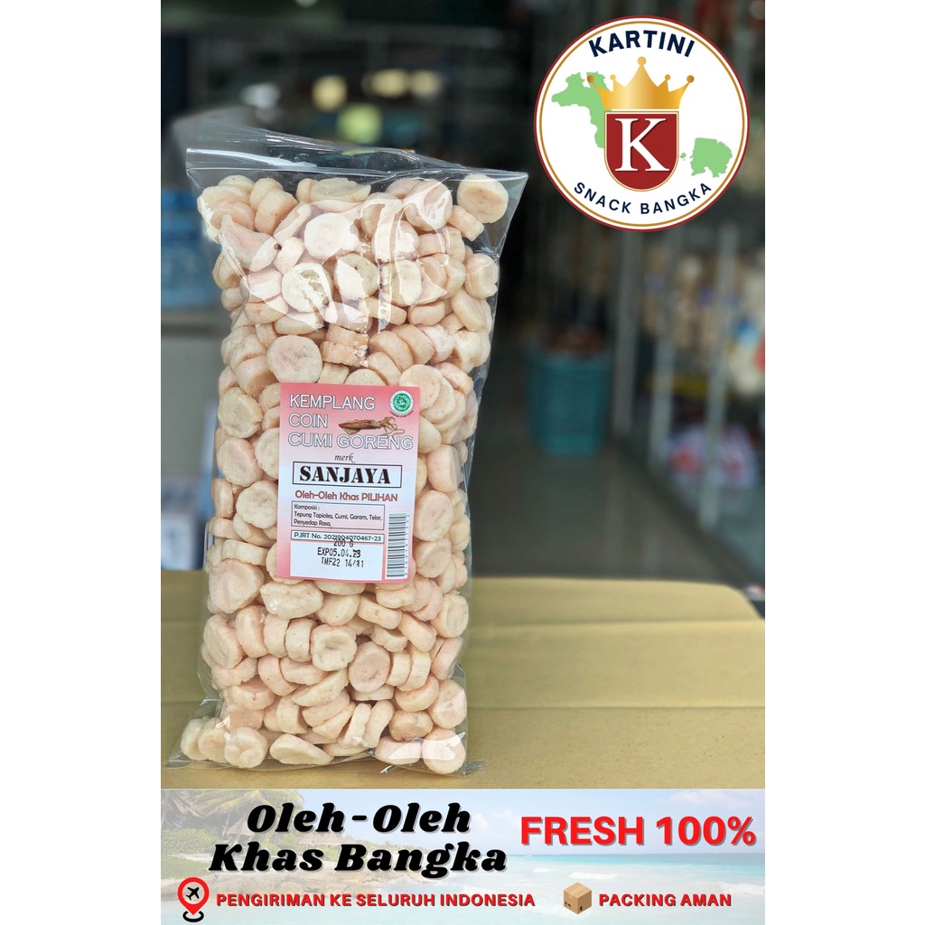 

Kemplang Koin Cumi Cap Sanjaya 200gr Khas Bangka